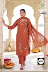 Raahi Vol 4 By Passion Tree Roman Silk Kurti With Bottom Dupatta